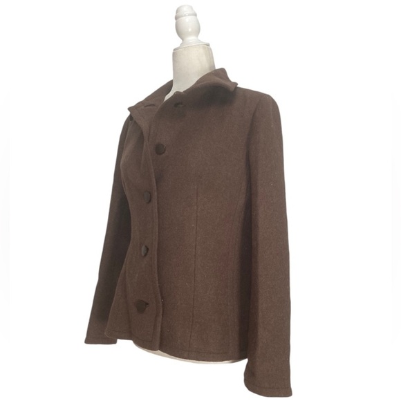 Givenchy Nouvelle Boutique Paris Wool Blazer Jacket in Espresso Brown - Picture 5 of 6